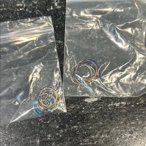 Colorful Metal Hoop Earrings/ Nose Rings